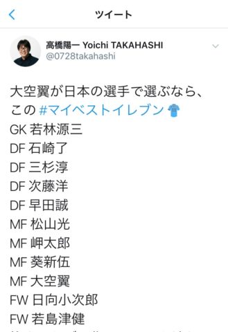 悲報 高橋陽一さんが考えるキャプテン翼の日本代表ベストイレブン決まる 蹴球的情報ch